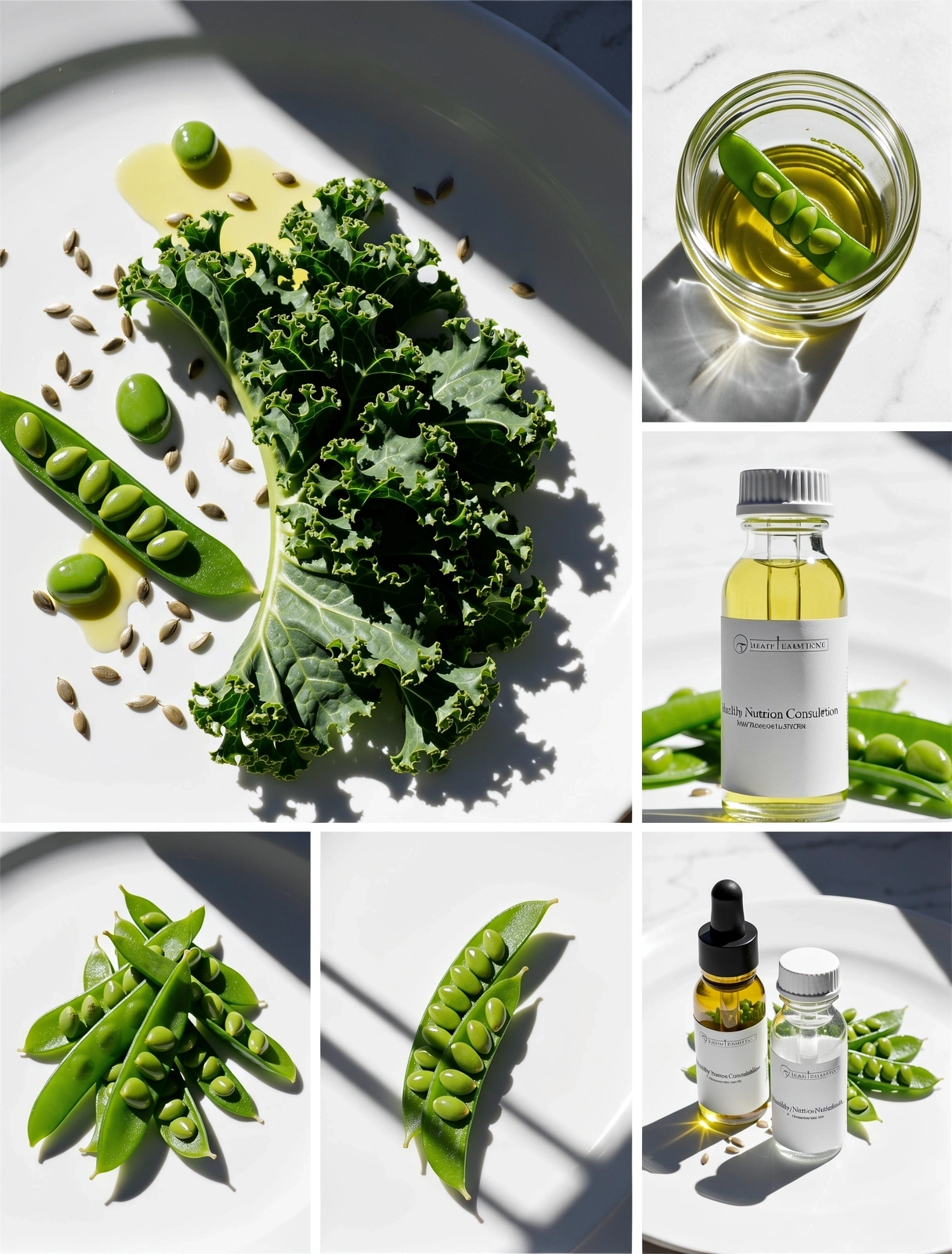 Macro botanical nutrition textures