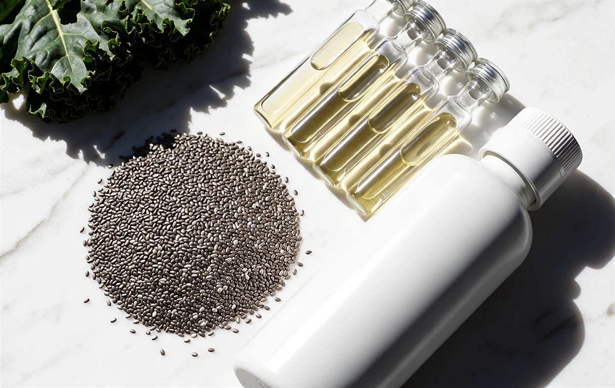 Botanical textures representing nutritional order